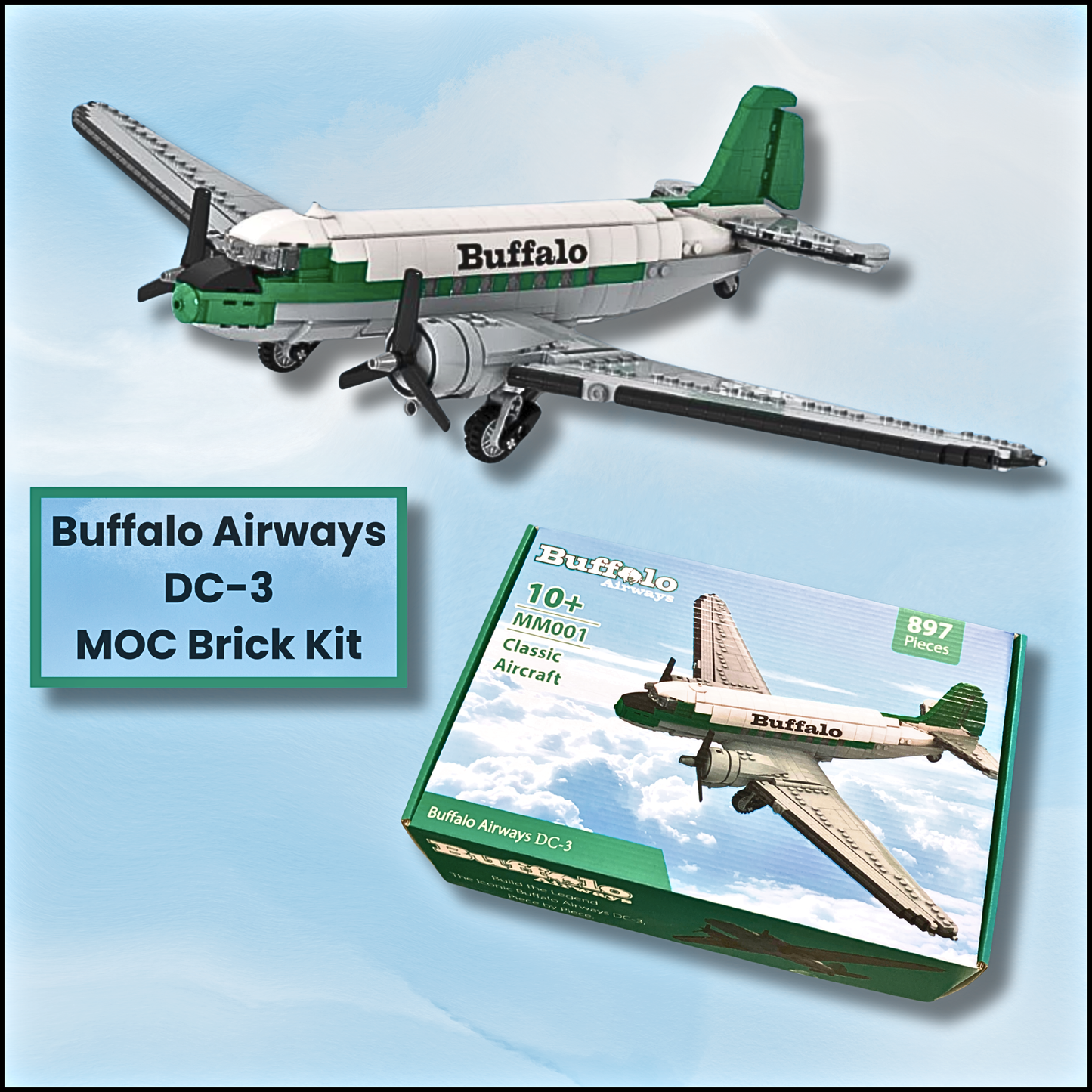 Buffalo DC-3 MOC Brick Kit